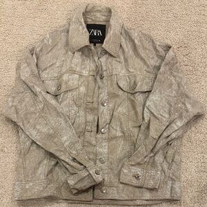 Zara woman's Light beige Shirt Jacket